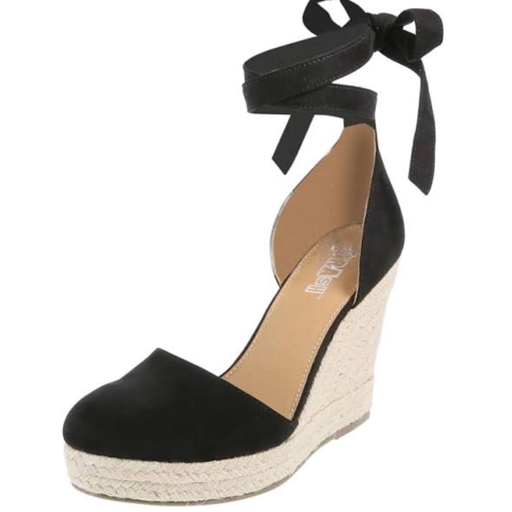 Black Lace-up Espadrilles 🖤